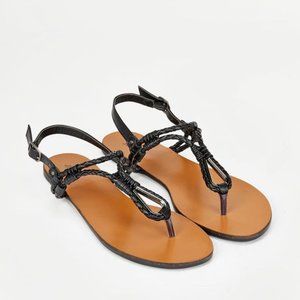 Just Fab Black Laverne Sandals -8